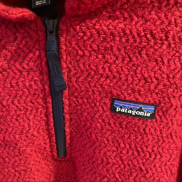 Patagonia Woolyester Fleece Pullover Red Medium - Picture 5 of 10